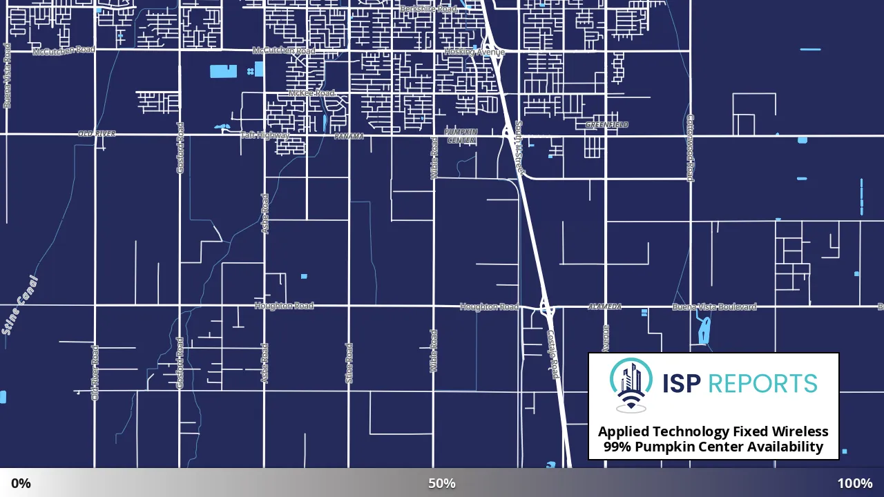 Pumpkin Center, CA map of internet availability