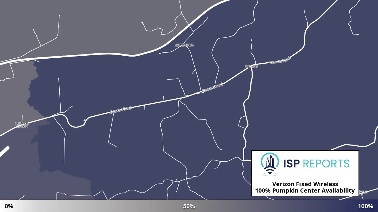 Pumpkin Center, KY map of internet availability