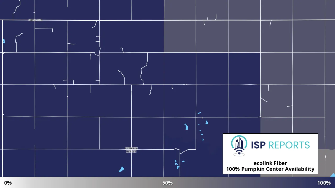 Pumpkin Center, OK map of internet availability