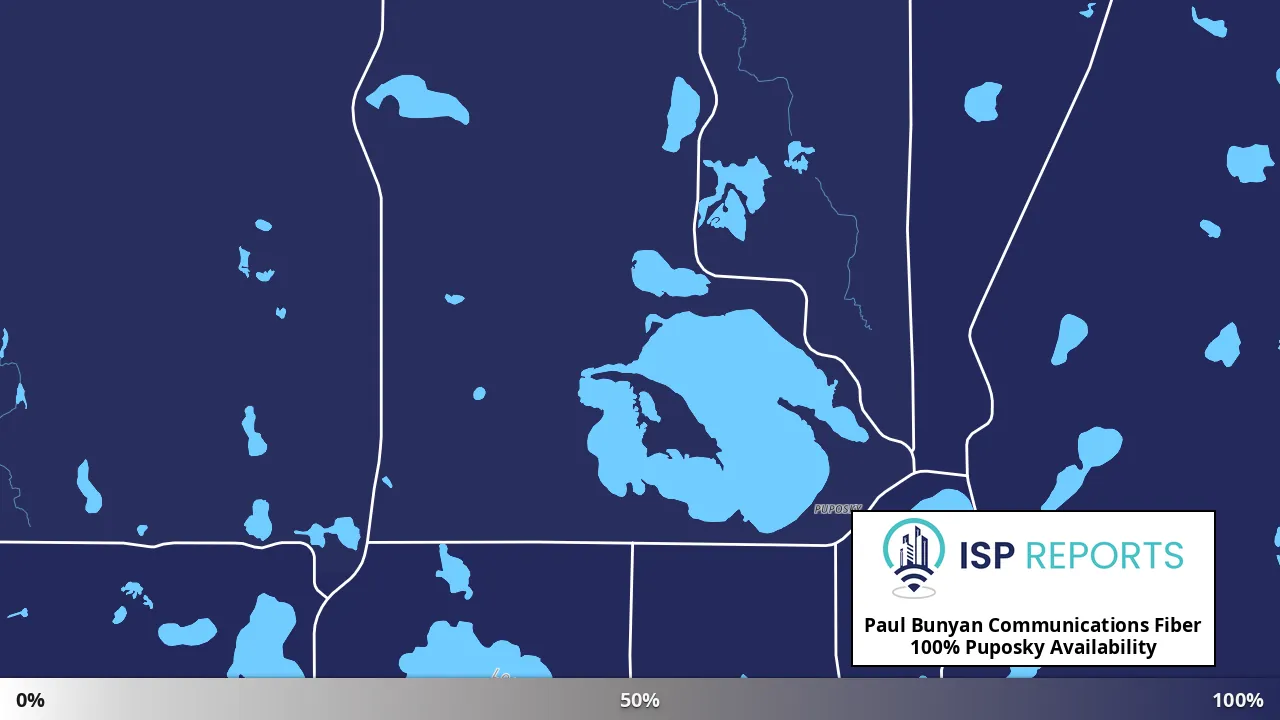 Puposky, MN map of internet availability
