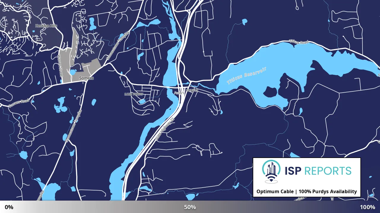 Purdys, NY map of internet availability
