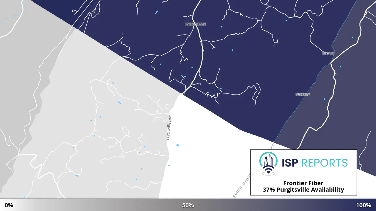 Purgitsville, WV map of internet availability