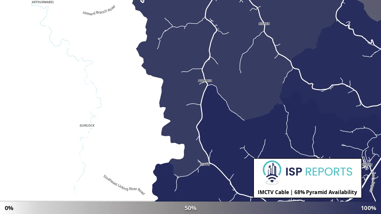 Pyramid, KY map of internet availability