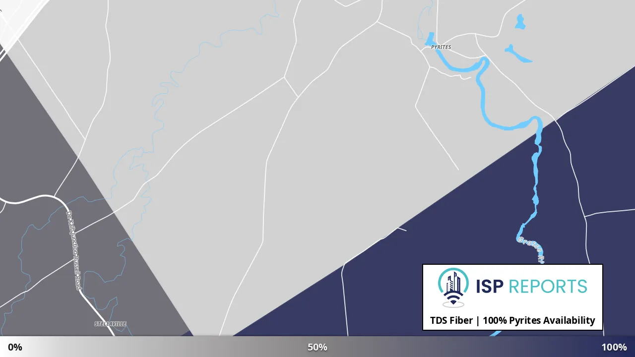 Pyrites, NY map of internet availability