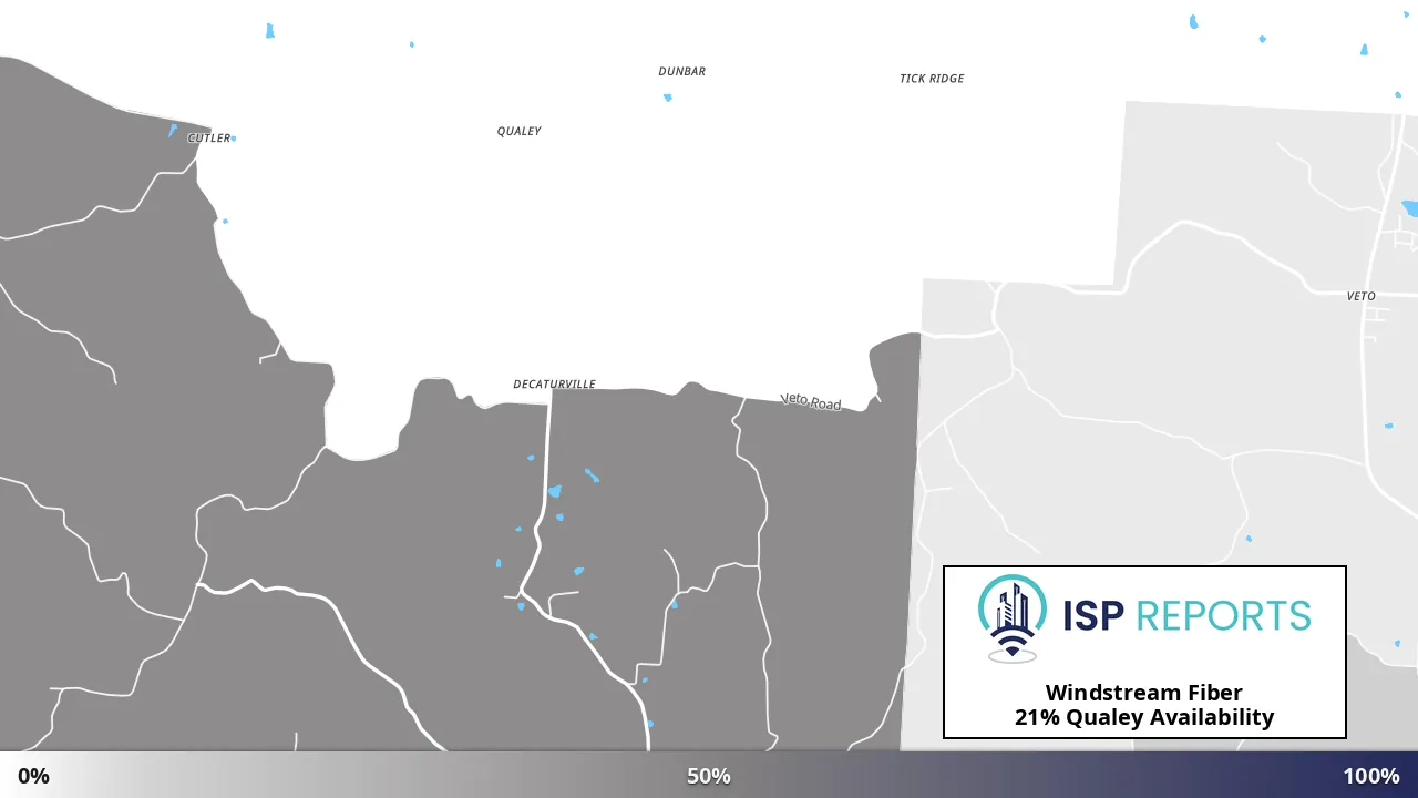 Qualey, OH map of internet availability