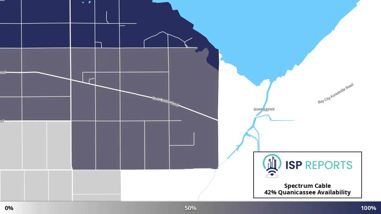 Quanicassee, MI map of internet availability
