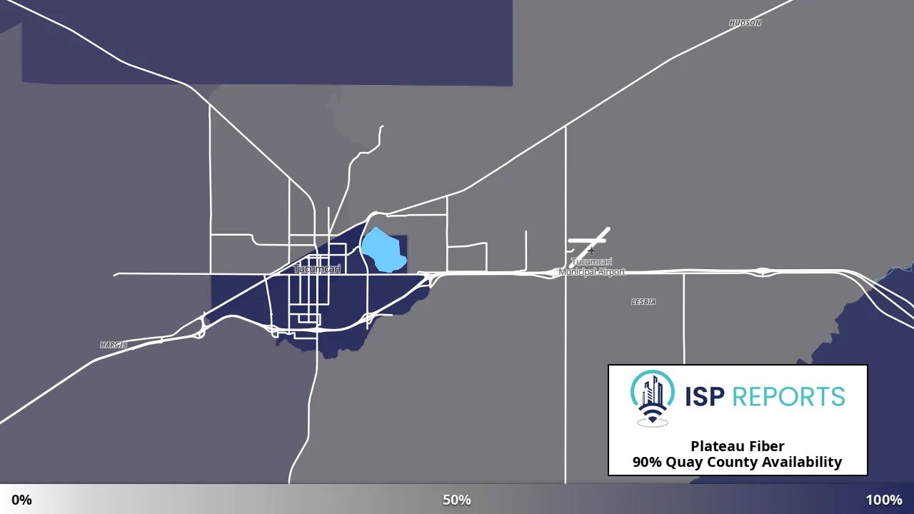 Quay County, NM map of internet availability