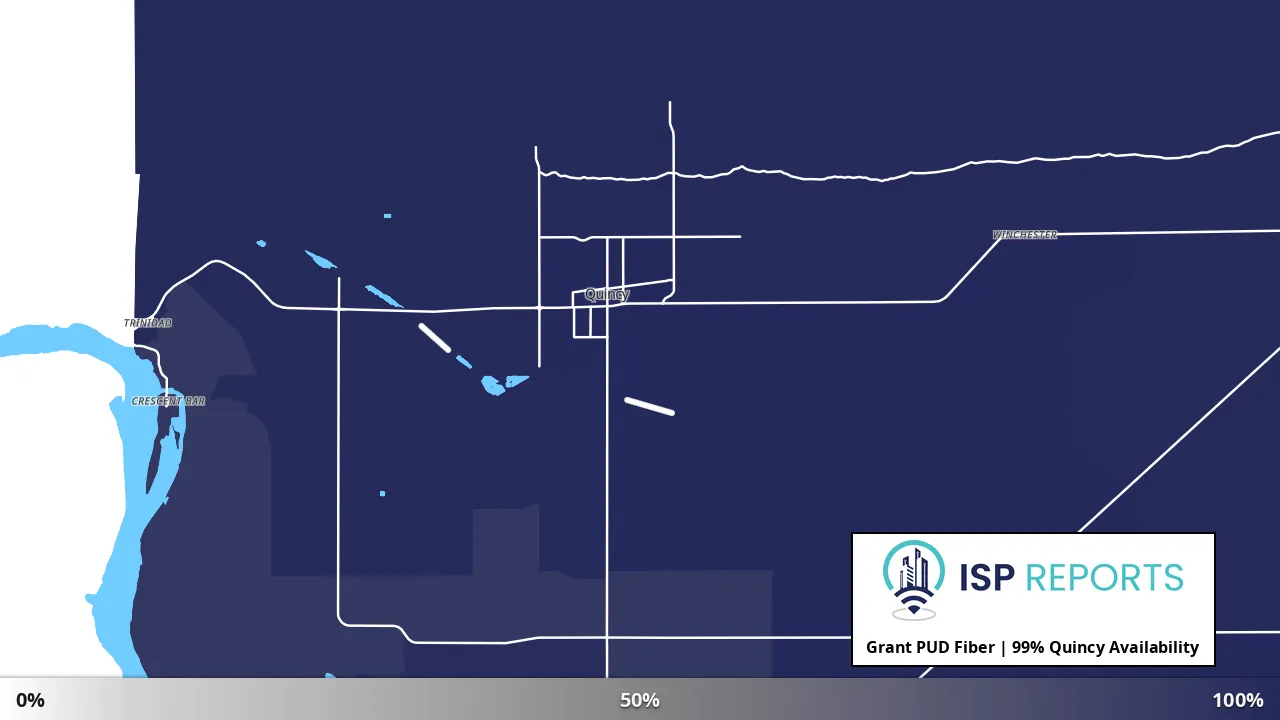 Quincy, WA map of internet availability