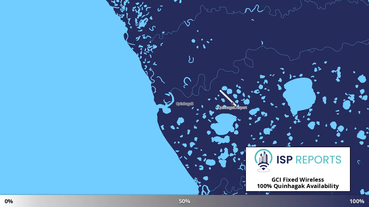 Quinhagak, AK map of internet availability