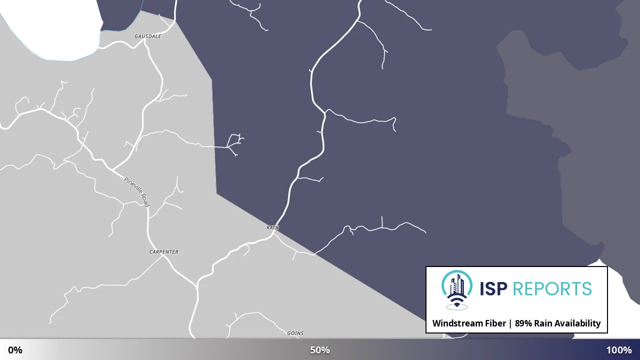 Rain, KY map of internet availability