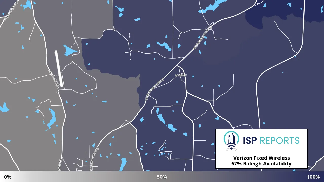 Raleigh, GA map of internet availability