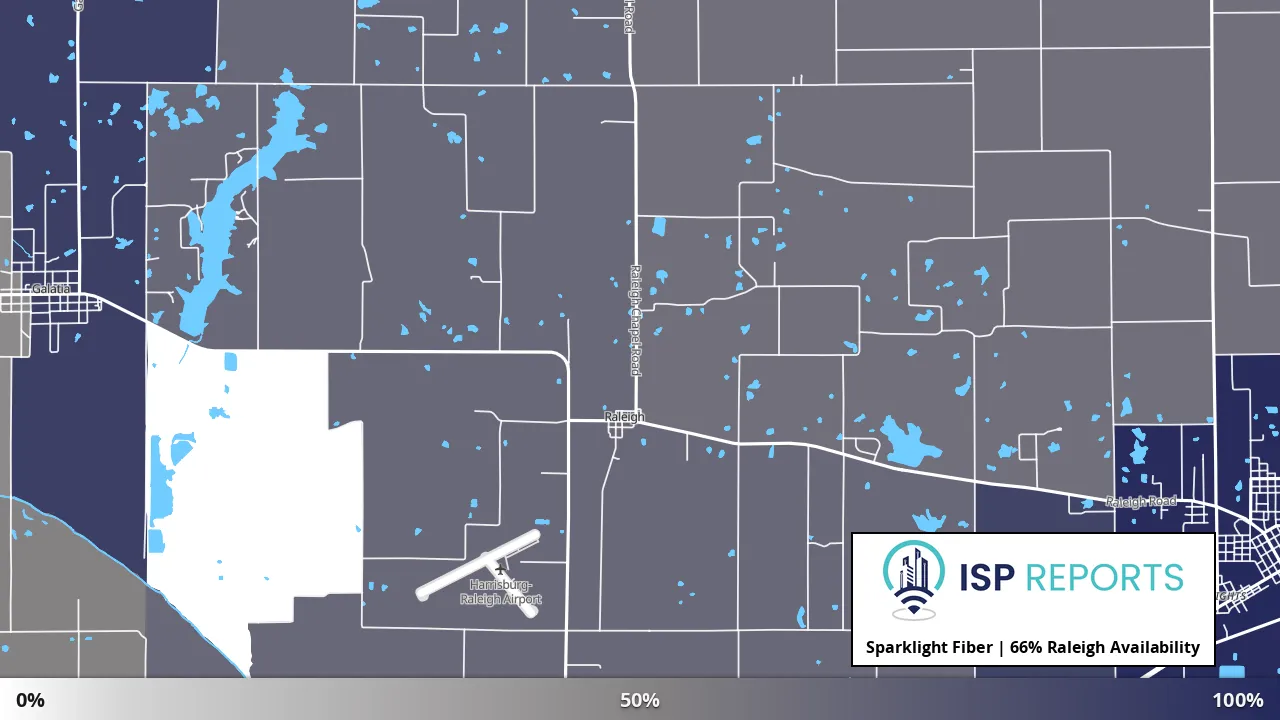 Raleigh, IL map of internet availability