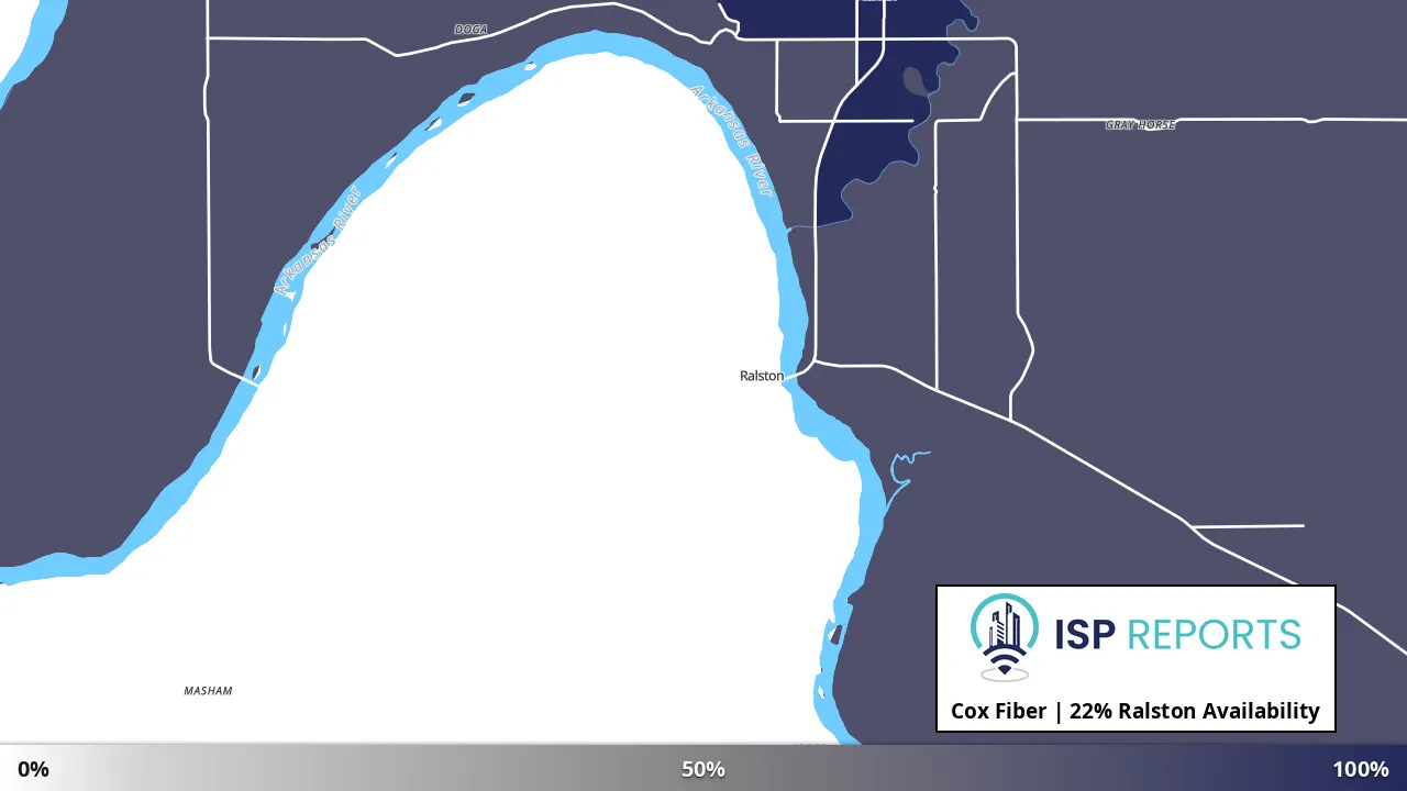 Ralston, OK map of internet availability