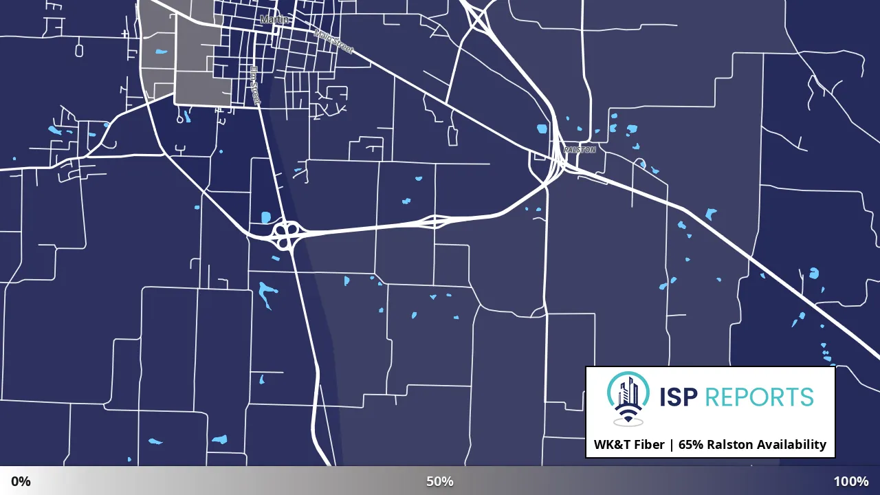 Ralston, TN map of internet availability