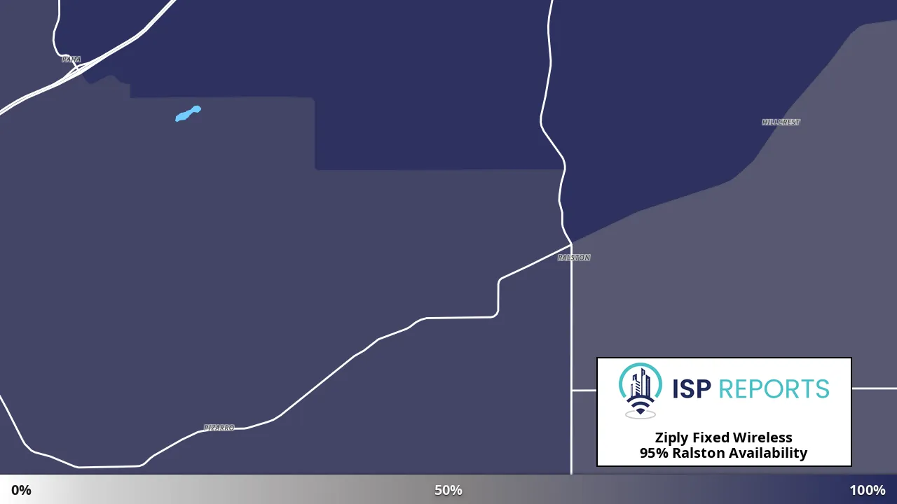 Ralston, WA map of internet availability