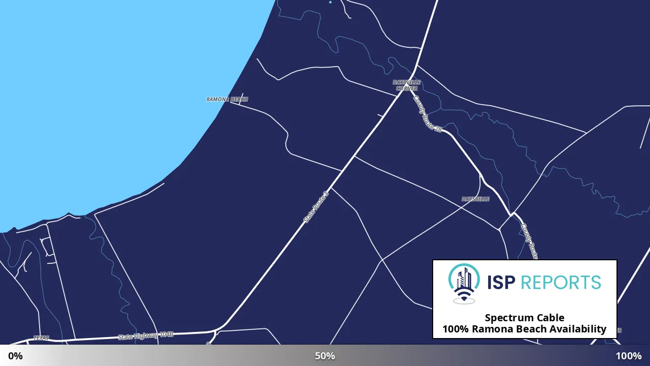 Ramona Beach, NY map of internet availability