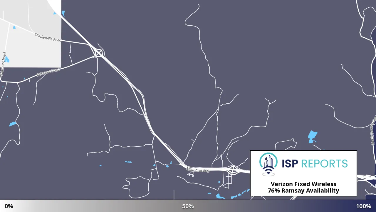 Ramsay, MT map of internet availability