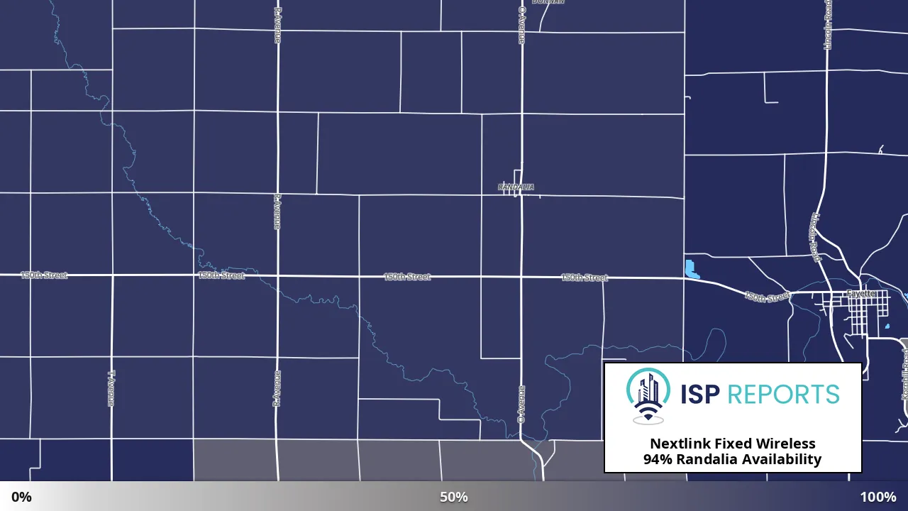 Randalia, IA map of internet availability
