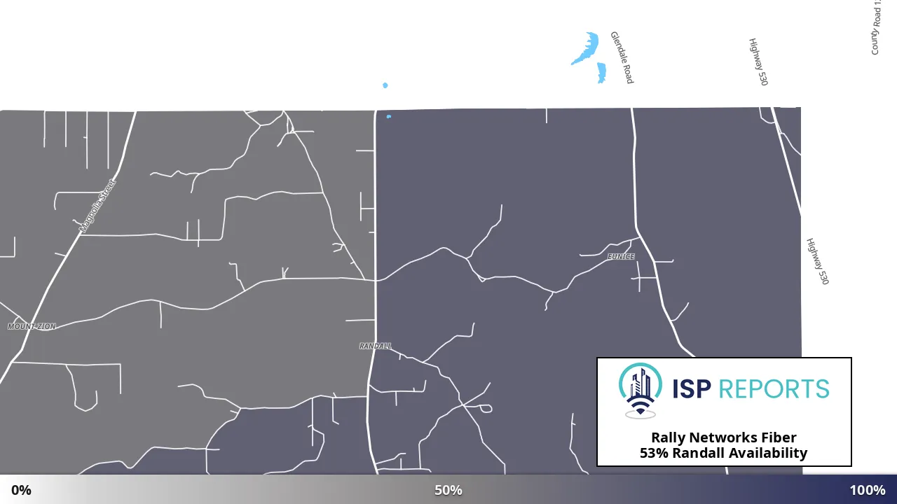 Randall, AR map of internet availability