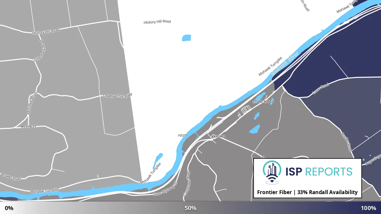 Randall, NY map of internet availability