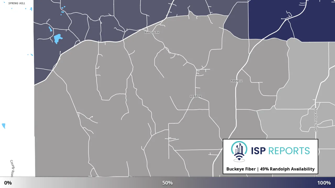 Randolph, MS map of internet availability
