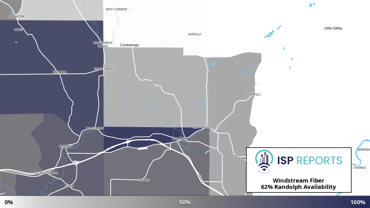Randolph, NY map of internet availability