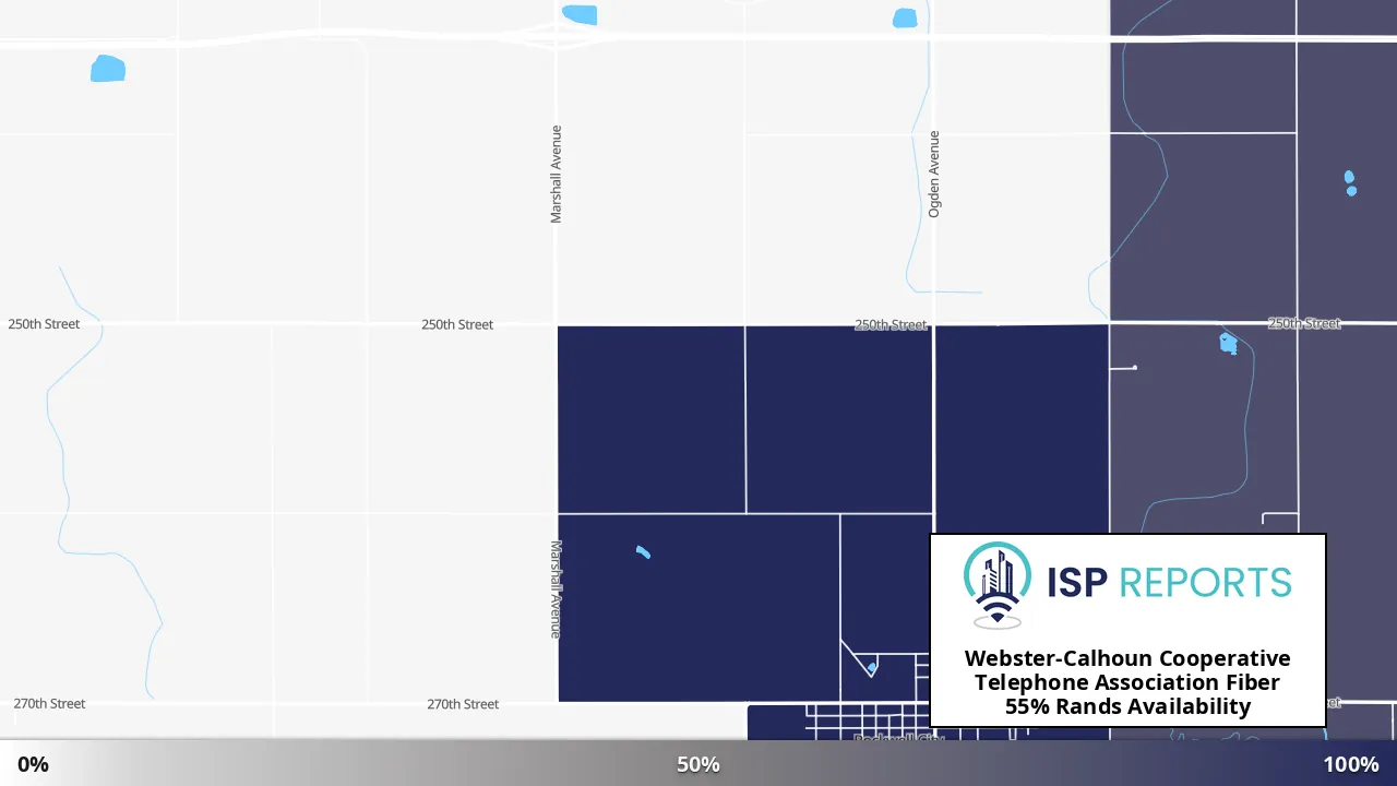 Rands, IA map of internet availability