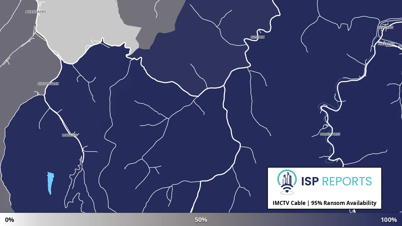 Ransom, KY map of internet availability