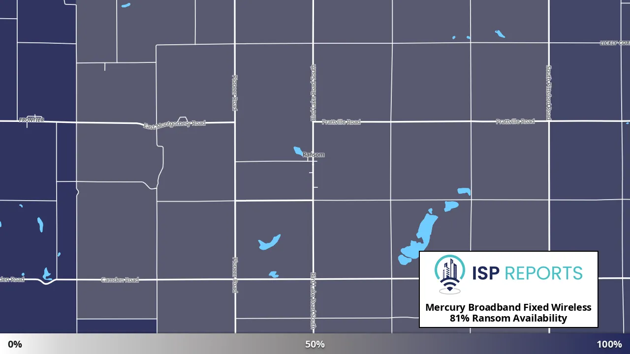 Ransom, MI map of internet availability