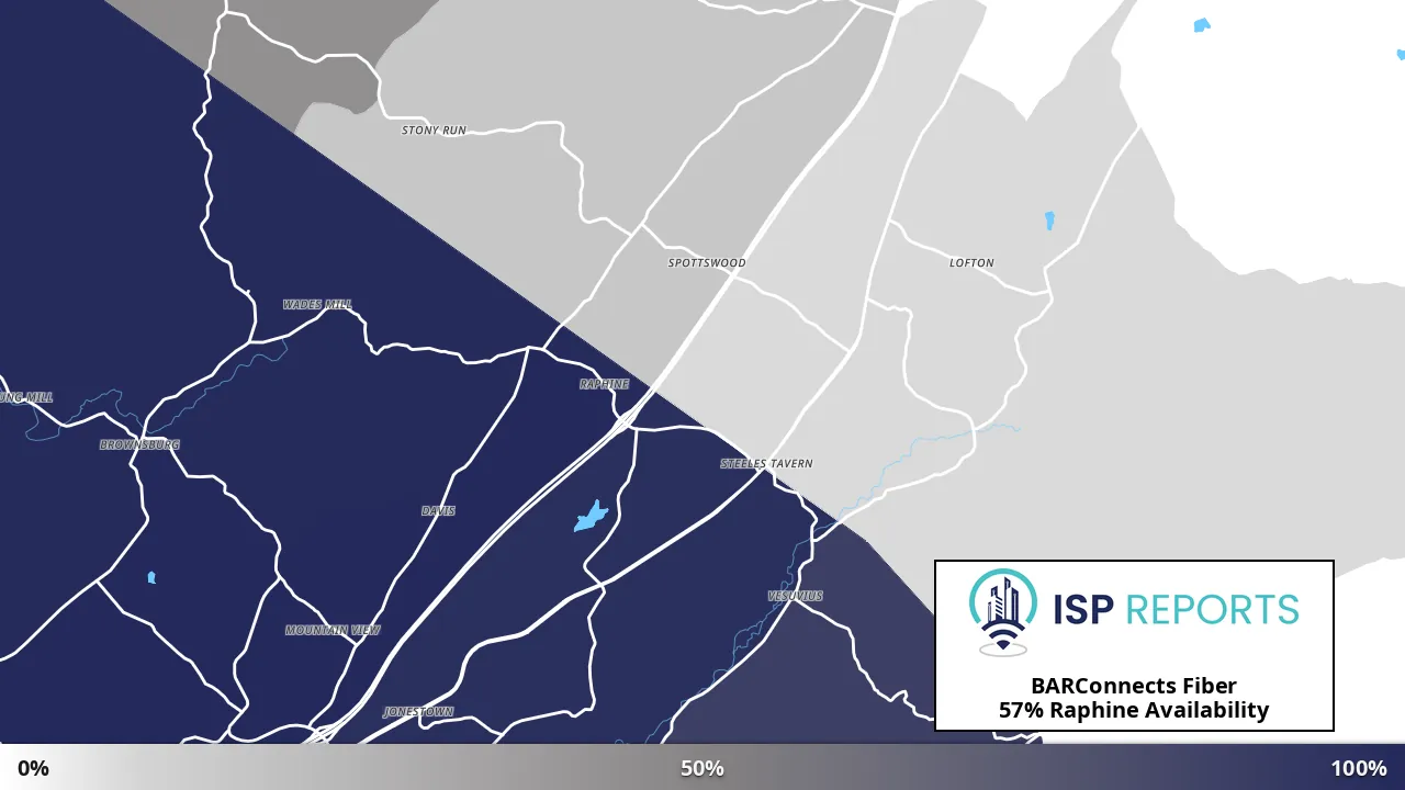 Raphine, VA map of internet availability