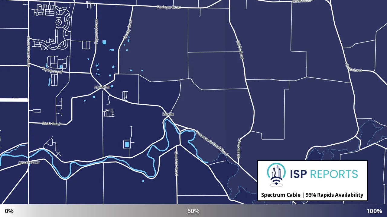 Rapids, NY map of internet availability