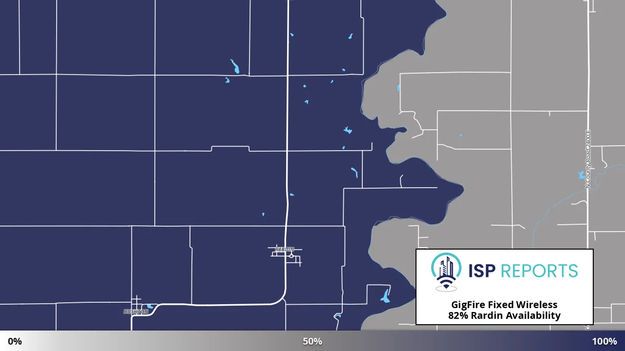 Rardin, IL map of internet availability