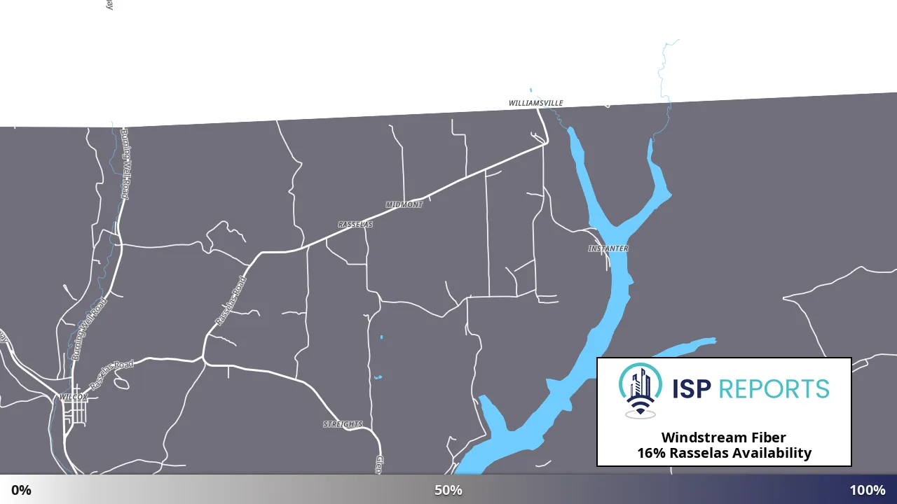 Rasselas, PA map of internet availability