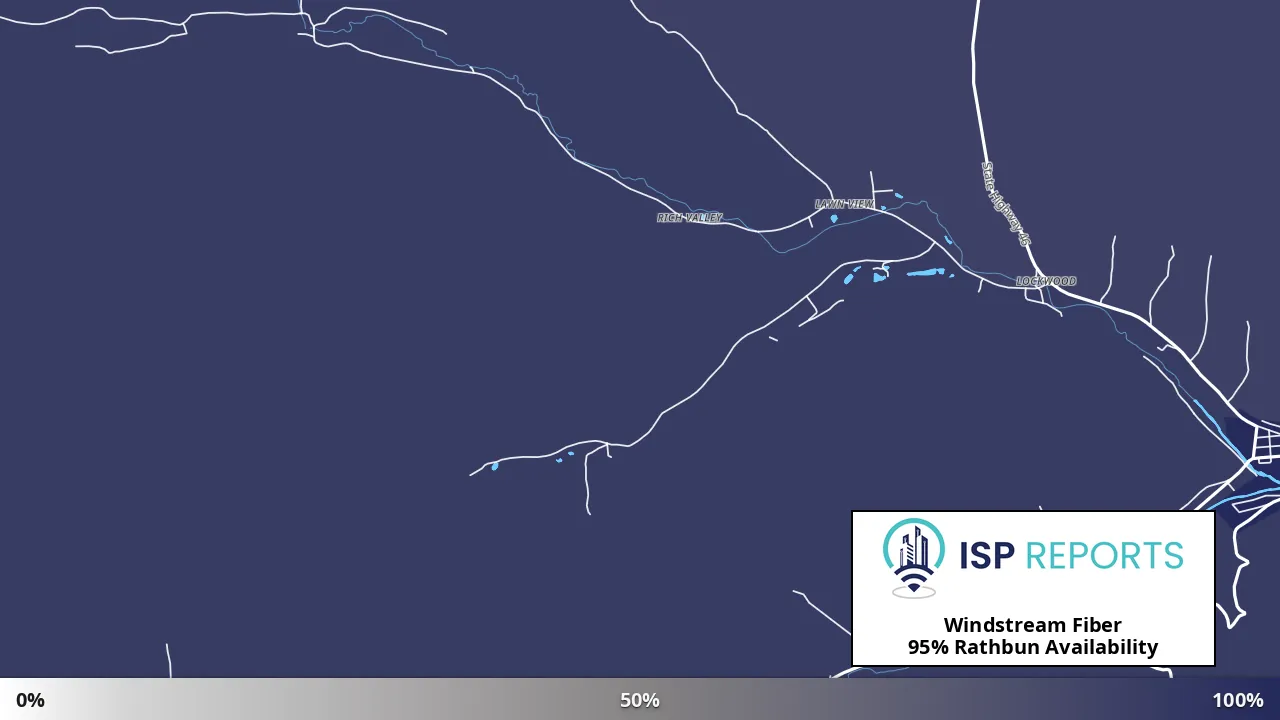 Rathbun, PA map of internet availability