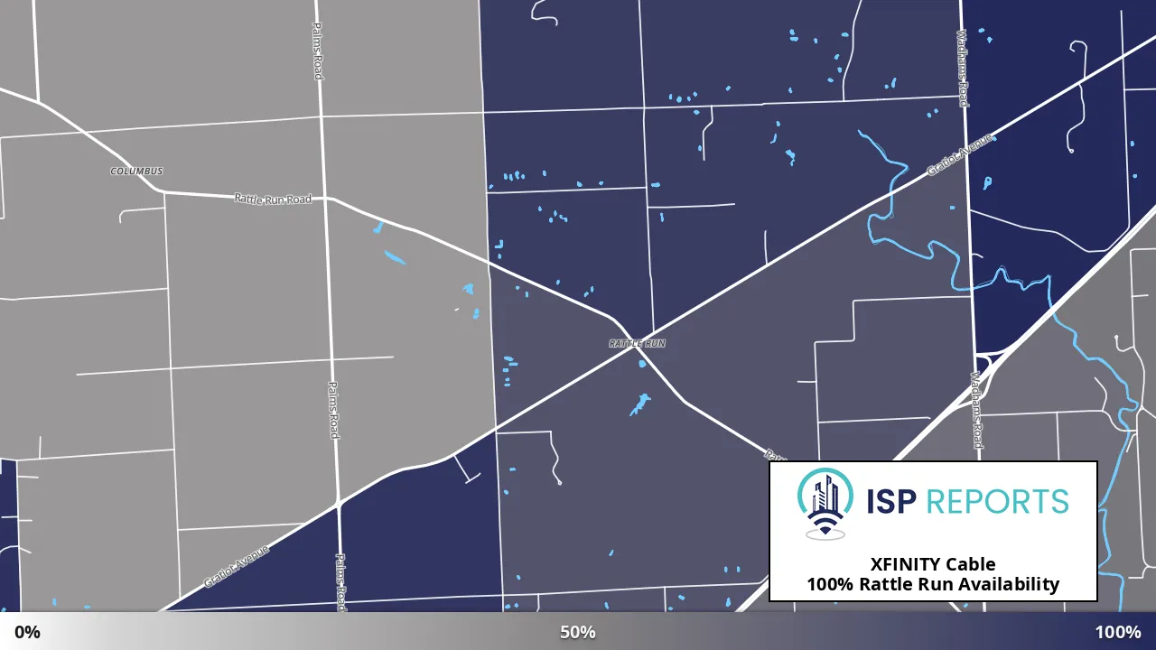 Rattle Run, MI map of internet availability
