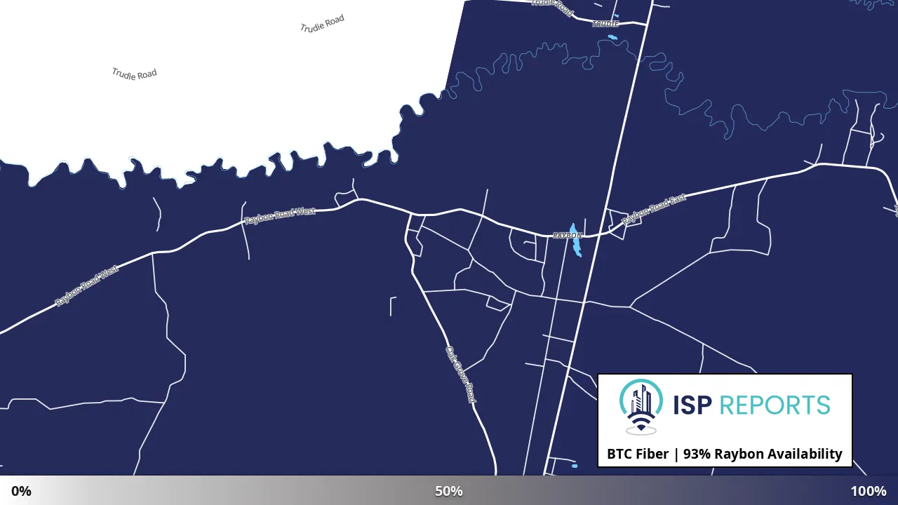 Raybon, GA map of internet availability