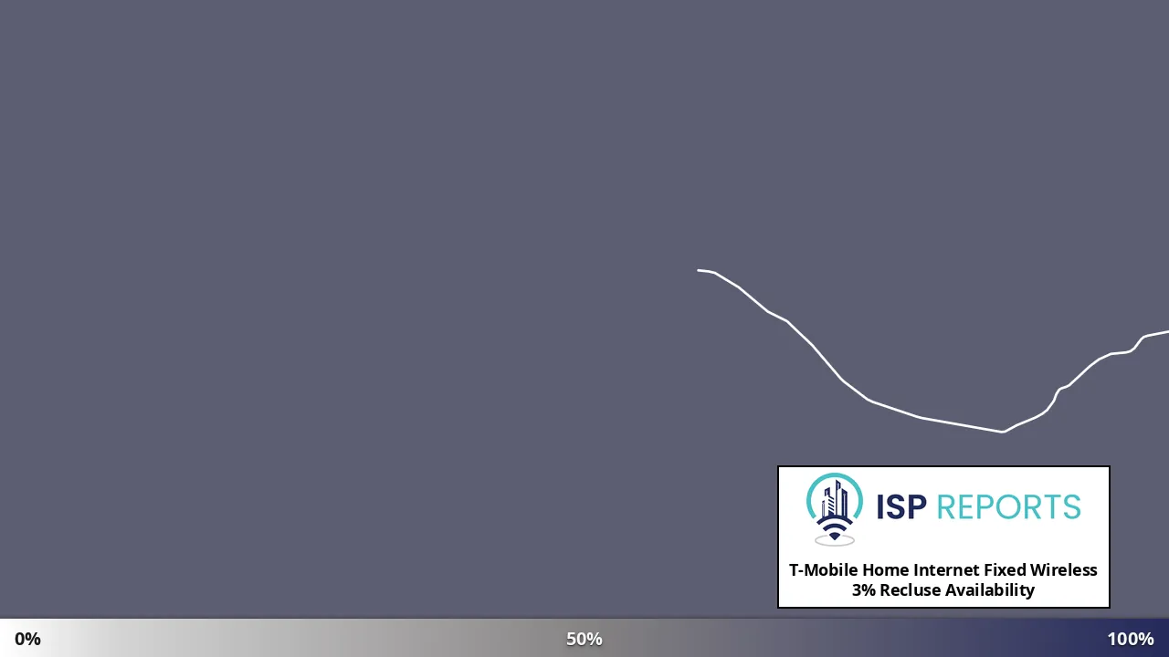 Recluse, WY map of internet availability
