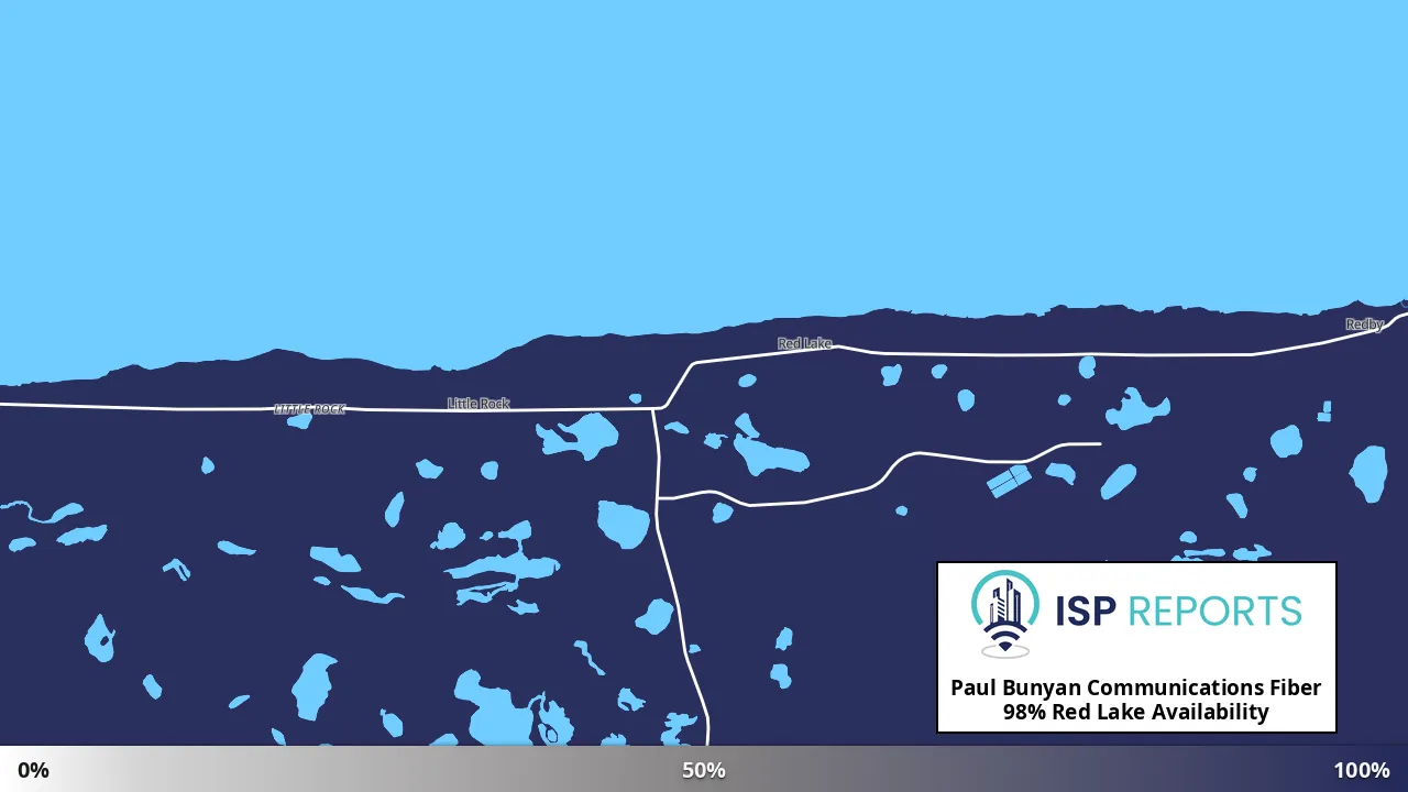 Red Lake, MN map of internet availability