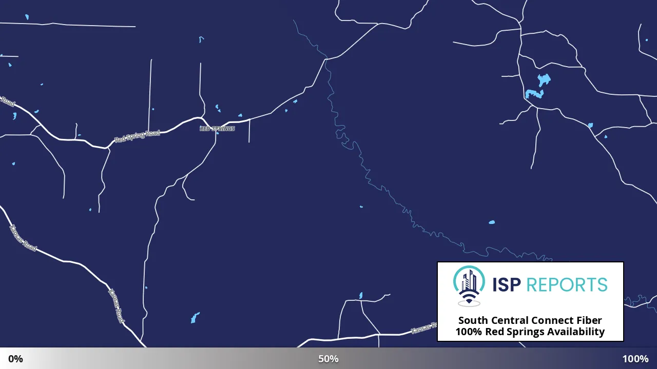 Red Springs, AR map of internet availability