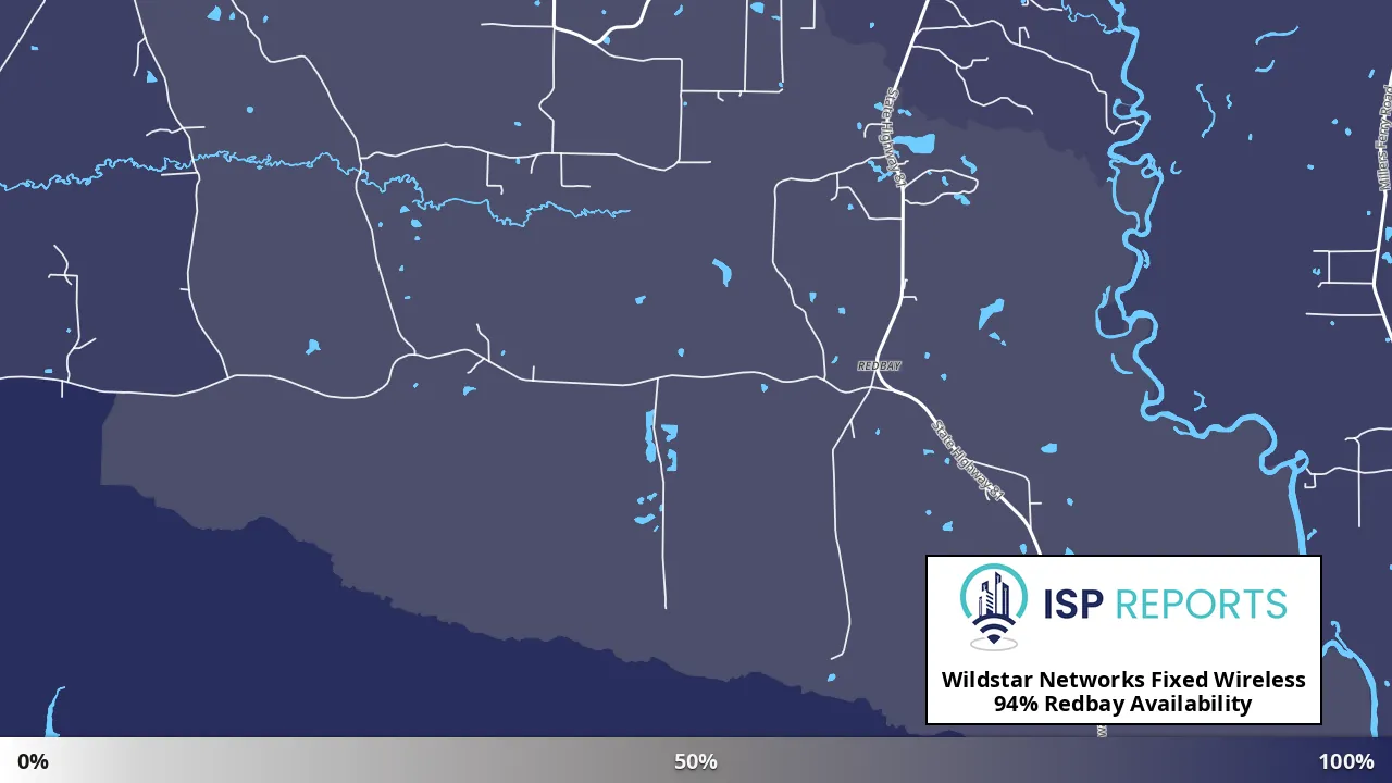 Redbay, FL map of internet availability