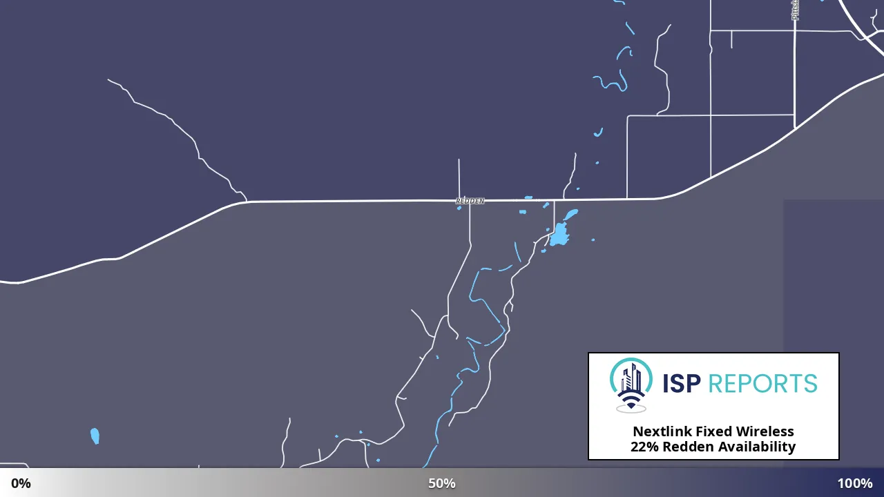 Redden, OK map of internet availability