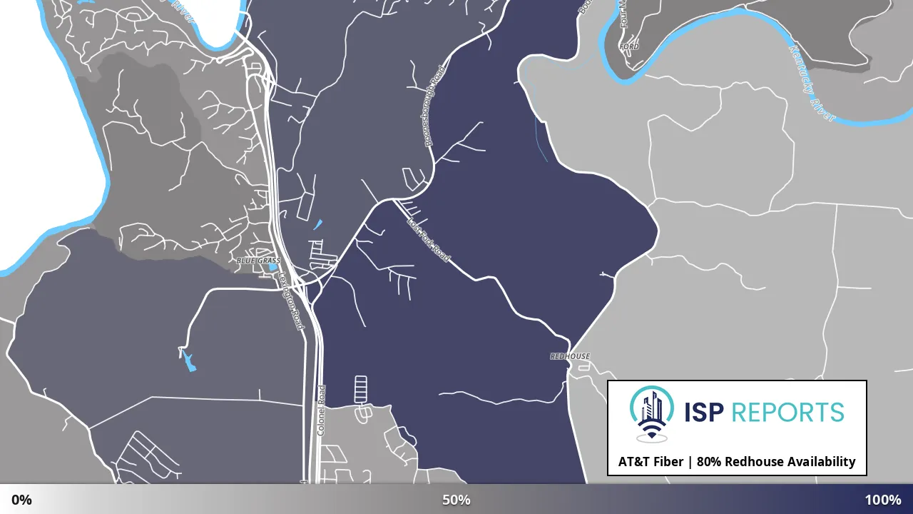 Redhouse, KY map of internet availability