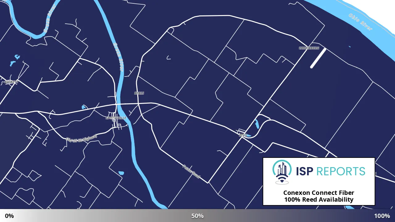 Reed, KY map of internet availability