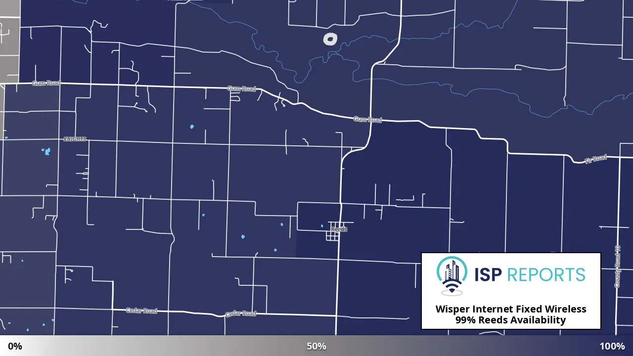 Reeds, MO map of internet availability