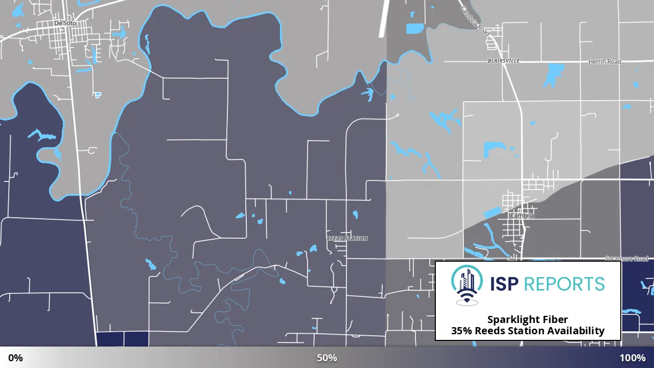 Reeds Station, IL map of internet availability