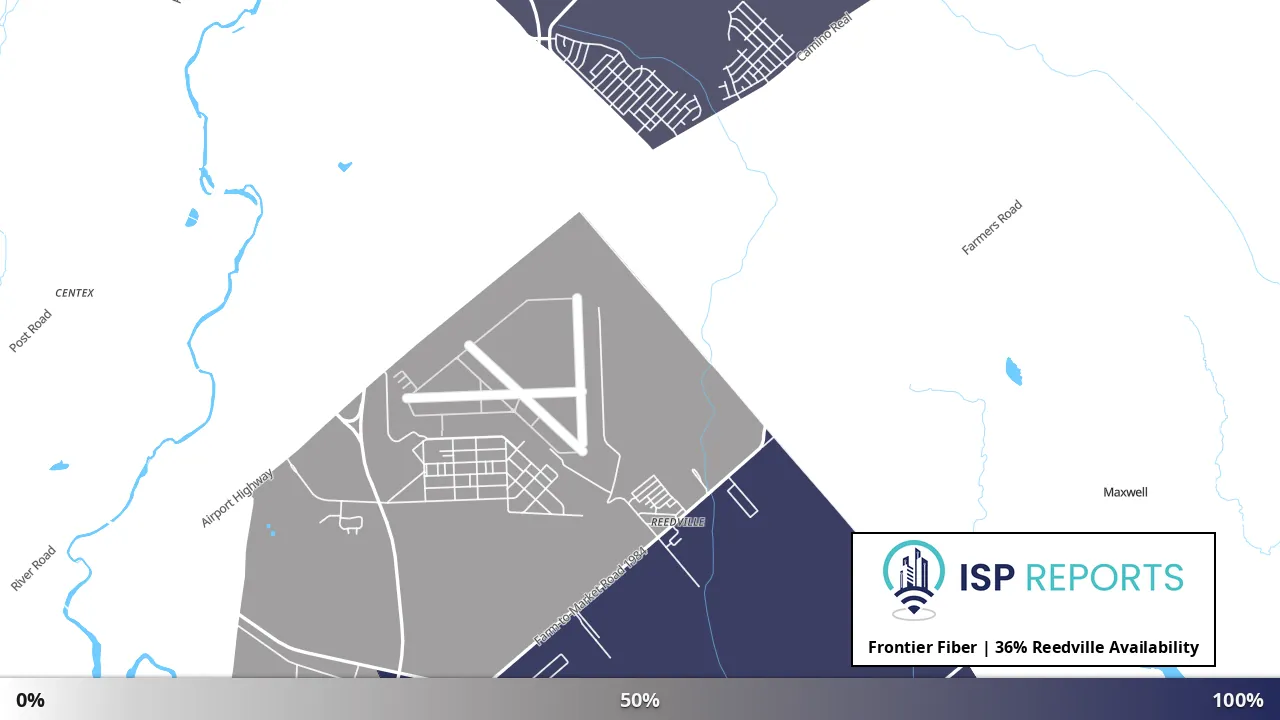 Reedville, TX map of internet availability