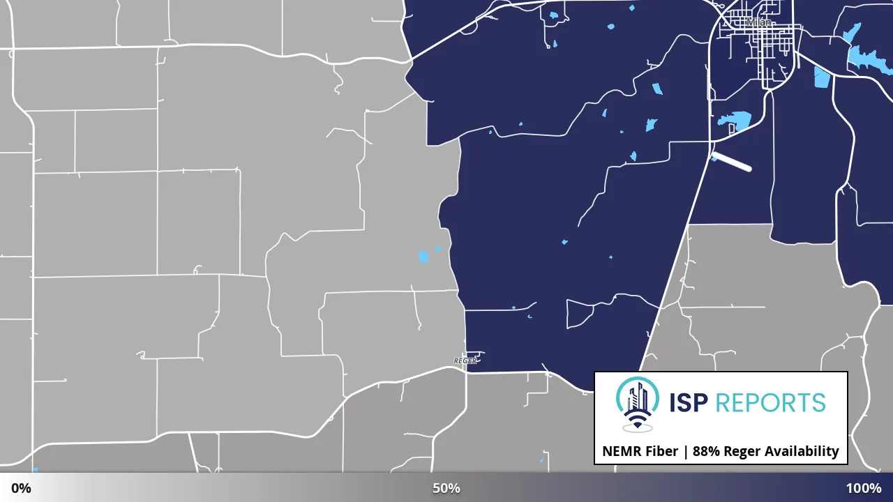 Reger, MO map of internet availability