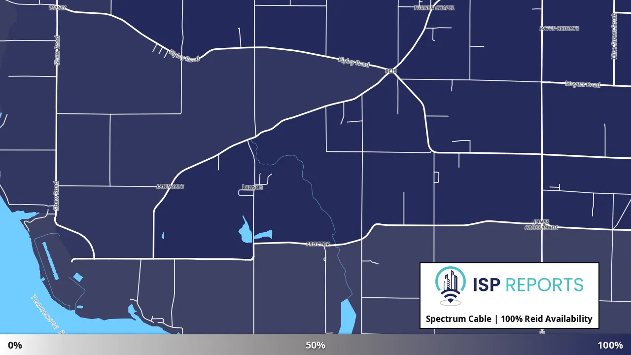 Reid, AL map of internet availability
