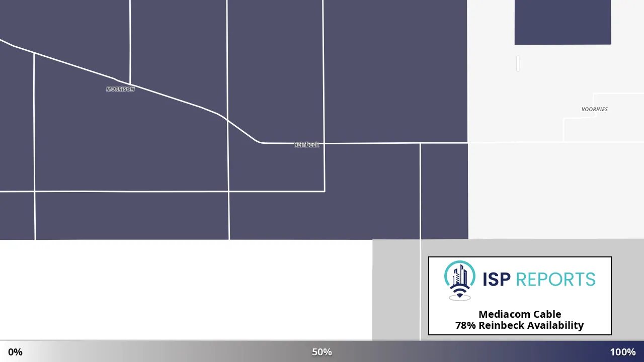 Reinbeck, IA map of internet availability