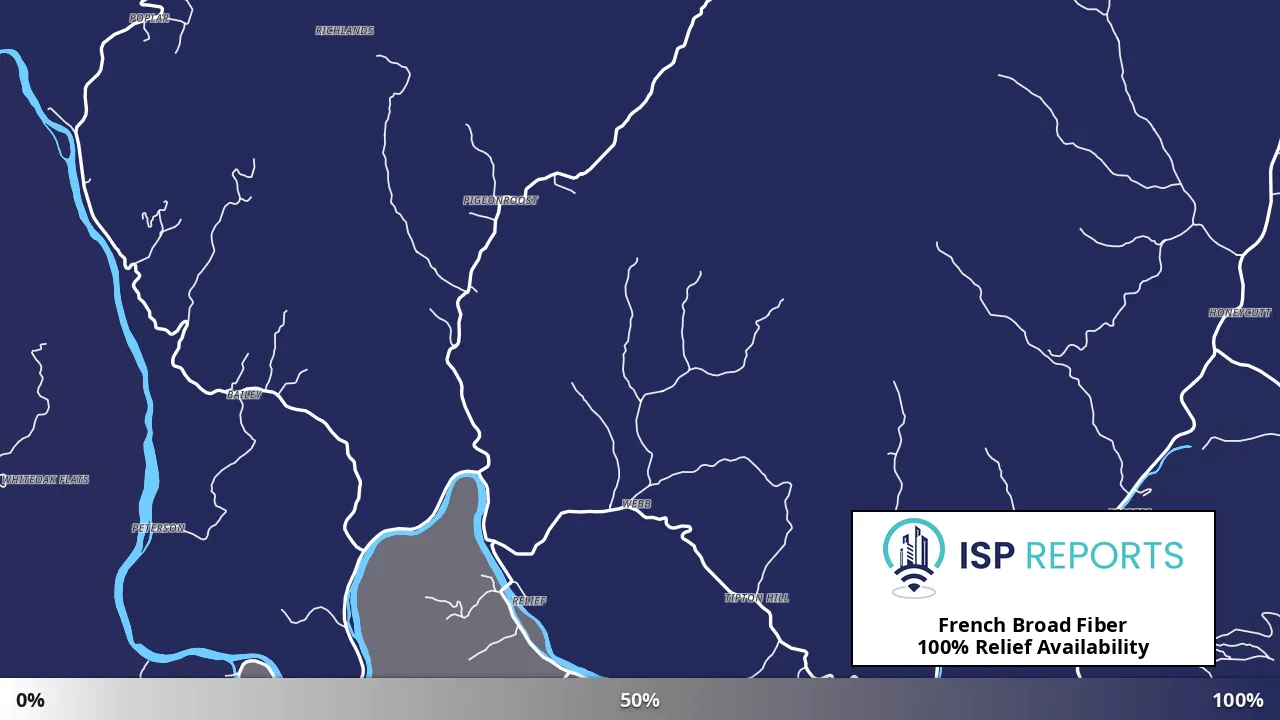 Relief, NC map of internet availability